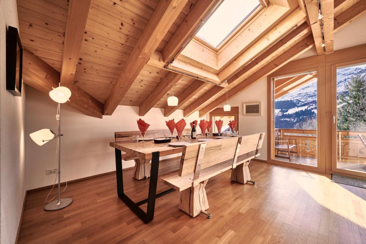 Chalet Bergfrieden Penthouse Wengen Exterior photo