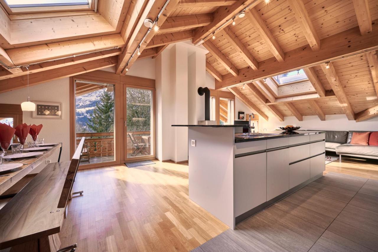 Chalet Bergfrieden Penthouse Wengen Exterior photo