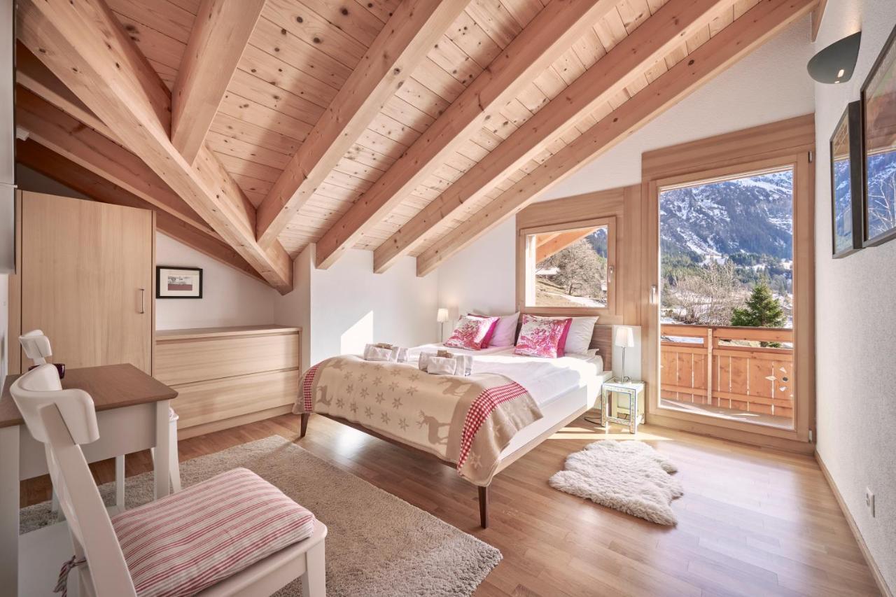 Chalet Bergfrieden Penthouse Wengen Exterior photo